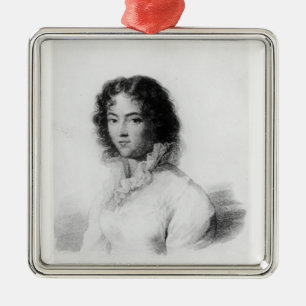 Porträtt av Constanze Mozart 1828 Julgransprydnad Metall