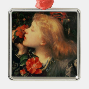 Porträtt av Dame Ellen Frotté c.1864 Julgransprydnad Metall