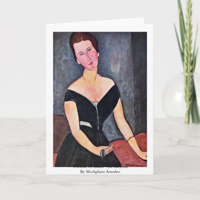 Porträtt av Dame Skåpbil Muyden Vid Modigliani Kort (Framsida)
