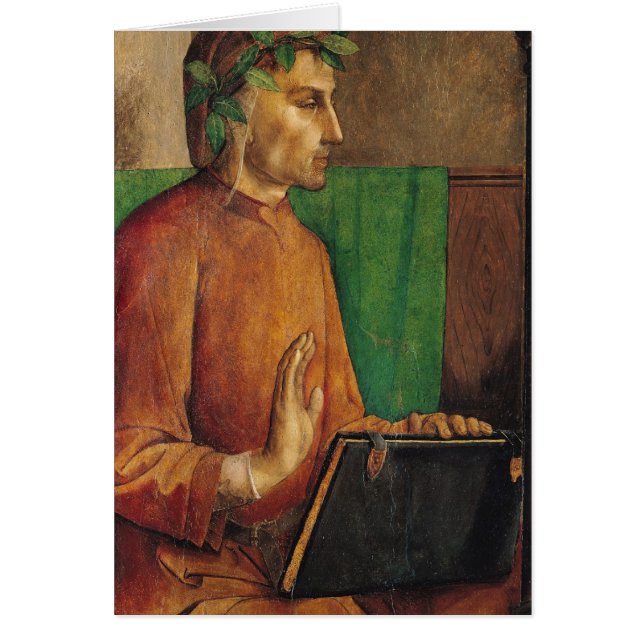 Porträtt av Dante Alighieri, c.1475 Hälsningskort (Framsidan)