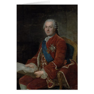 Porträtt av dauphinen Louis de Frankrike Hälsningskort