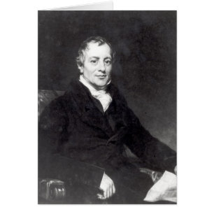 Porträtt av David Ricardo Hälsningskort