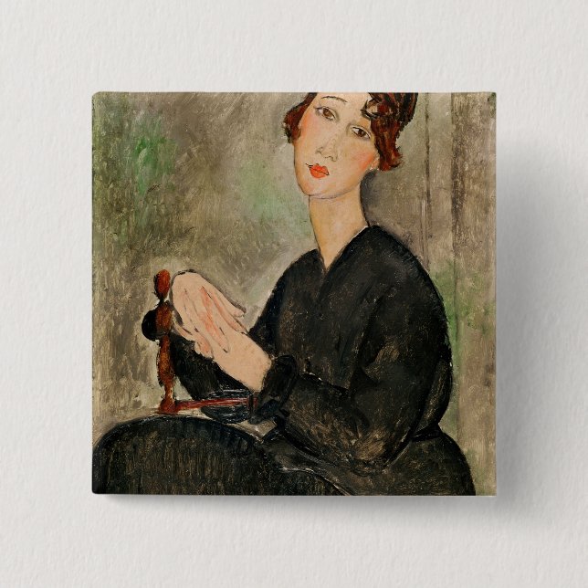 Porträtt av Dedie Hayden, 1918 Knapp (Framsida)