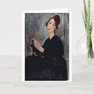 Porträtt av Dedie, Modigliani Kort