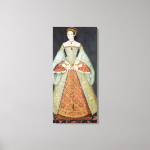 Porträtt av den Catherine parren (1512-48), 1545 Canvastryck