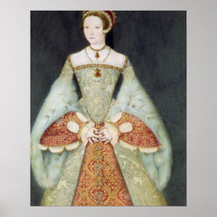 Porträtt av den Catherine parren (1512-48), 1545 Poster