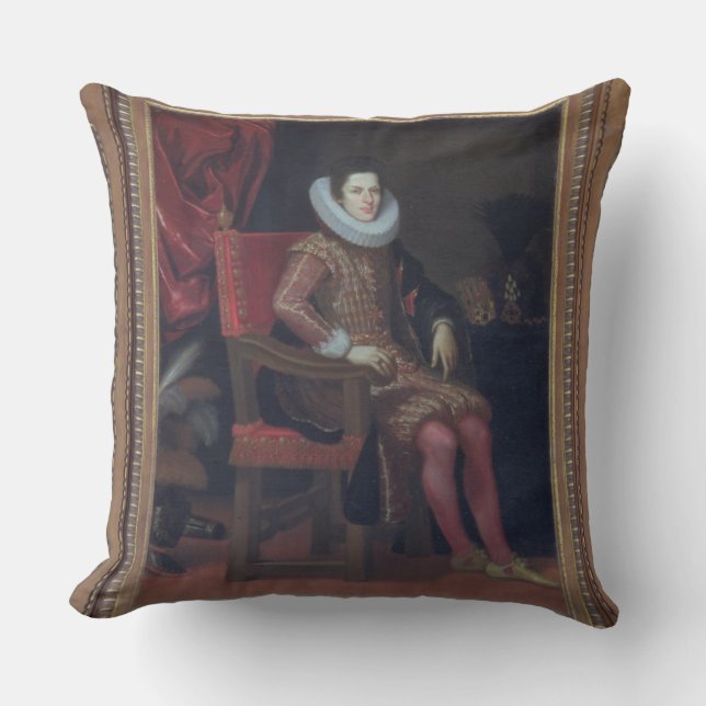Porträtt av den Cosimo II de'Medicien (1590-1621) Kudde (Framsida)