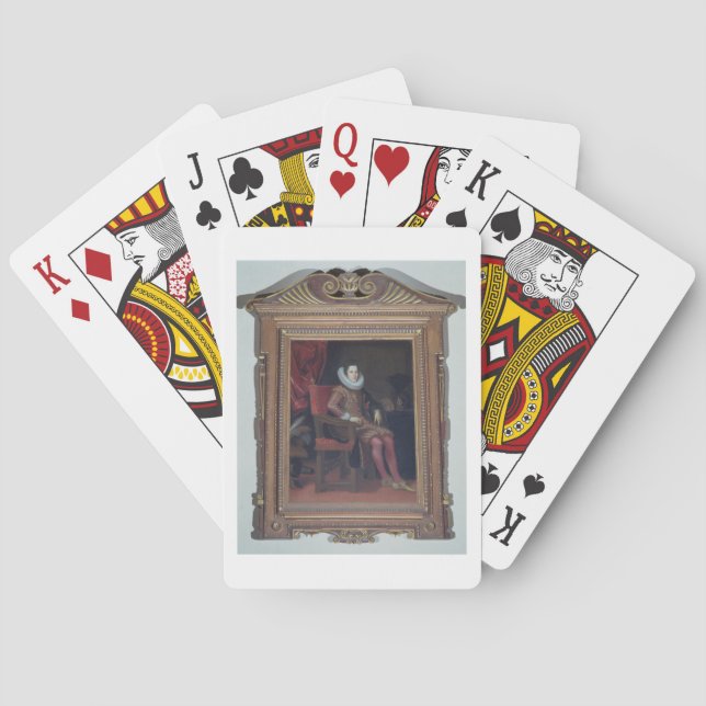 Porträtt av den Cosimo II de'Medicien (1590-1621) Spel Kort (Baksidan)