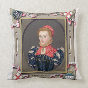 Porträtt av den Elizabeth Fitzgerald (c.1528-89) Kudde