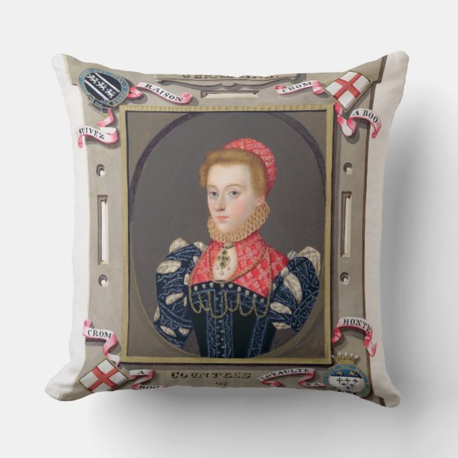 Porträtt av den Elizabeth Fitzgerald (c.1528-89) Kudde (Framsida)