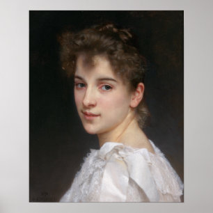 Porträtt av den Gabrielle kåtan vid Bouguereau Poster