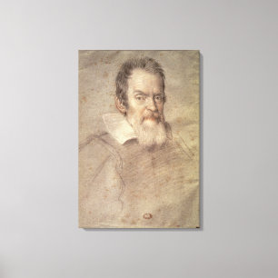 Porträtt av den Galileo Galilei astronomen Canvastryck