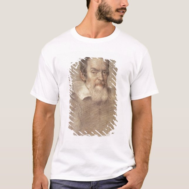 Porträtt av den Galileo Galilei astronomen T-shirt (Framsida)