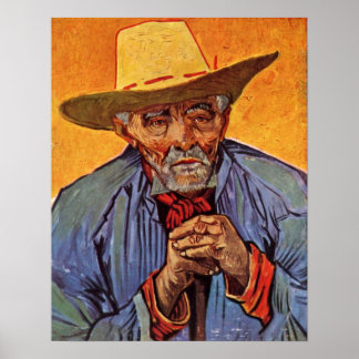 Porträtt av den gamla bonden av Vincent Willem van Poster