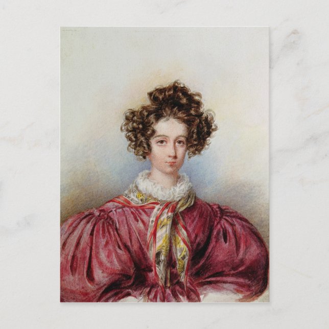 Porträtt av den George sanden 1830 Vykort (Framsida)