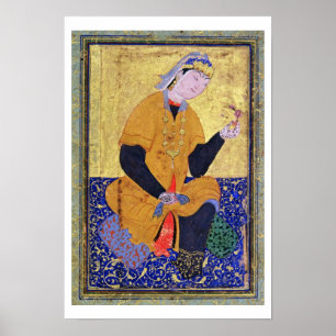 Porträtt av den Hamida Banu begumen, innehav en Poster