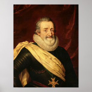 Porträtt av den Henri droppkungen av frankriken Poster