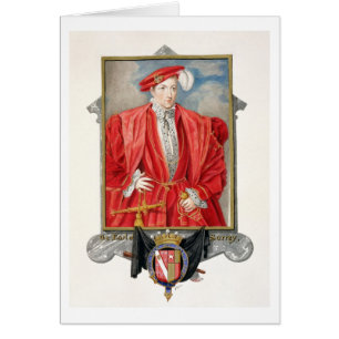 Porträtt av den Henry Howard (c.1517-47) earlen a Hälsningskort