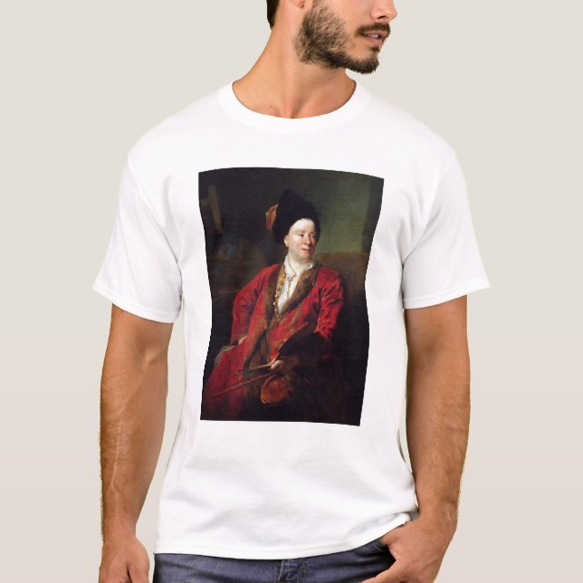 Porträtt av den Jean Baptiste skogen 1704 Tee (Framsida)