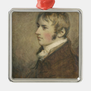 Porträtt av den John konstapeln (1776-1837) Julgransprydnad Metall