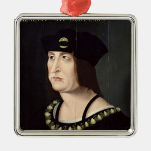 Porträtt av den Louis XII kungen av frankriken Julgransprydnad Metall