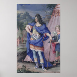 Porträtt av den Louis XIV kungen av frankriken Poster