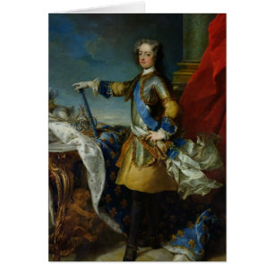 Porträtt av den Louis XV kungen av frankriken, Hälsningskort