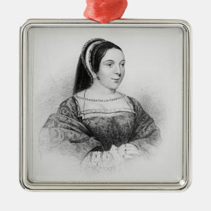 Porträtt av den Margaret Tudor drottningen av Julgransprydnad Metall