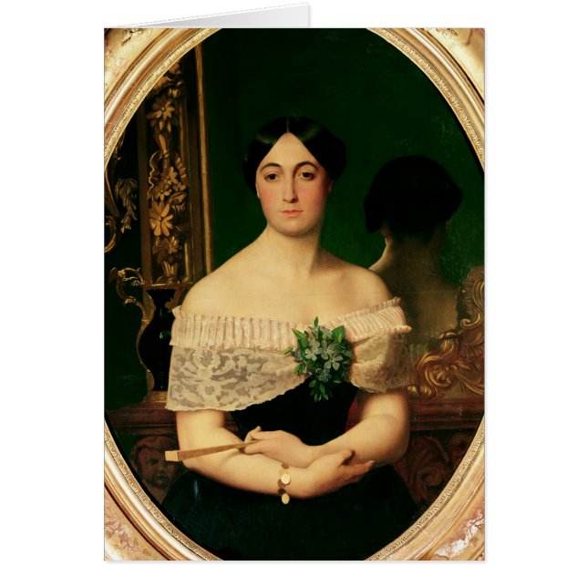 Porträtt av den Marianne Elisa björken Hälsningskort (Framsidan)