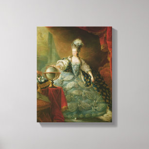 Porträtt av den Marie Antoinette drottningen av Canvastryck