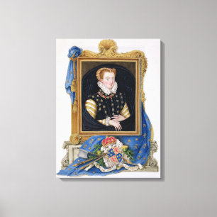 Porträtt av den Mary drottningen av Scots Canvastryck
