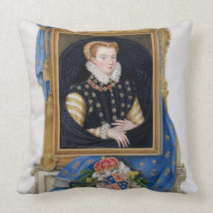 Porträtt av den Mary drottningen av Scots Kudde