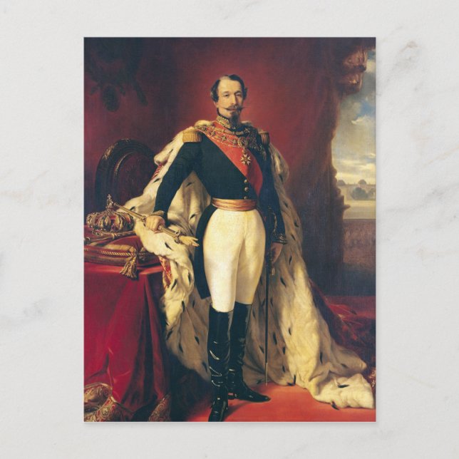 Porträtt av den Napoleon III kejsaren av Vykort (Framsida)