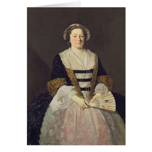 Porträtt av den okända damen hälsningskort (Framsidan)