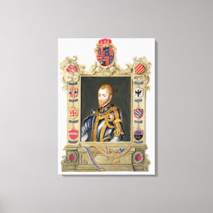 Porträtt av den Philip II kungen av Spanien Canvastryck