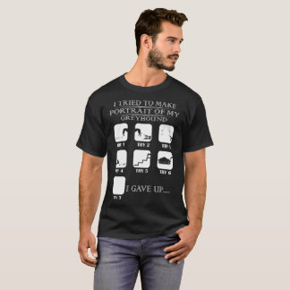 Porträtt av den roliga busiga vinthundhundtshirten t-shirt
