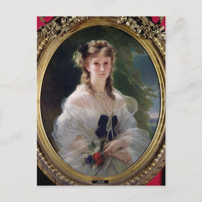 Porträtt av den Sophie Troubetskoy countessen av Vykort (Framsida)