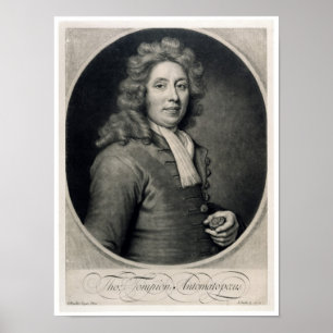 Porträtt av den Thomas tompionen som inristas av Poster