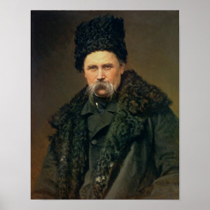 Porträtt av den ukrainska författare poster