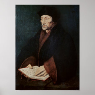 Porträtt av Desiderius Erasmus av Rotterdam Poster
