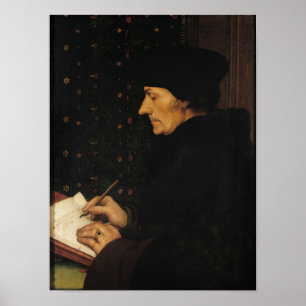Porträtt av Desiderius Erasmus Poster