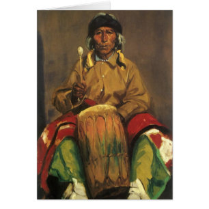Porträtt av Dieguito Roybal av Robert Henri Hälsningskort