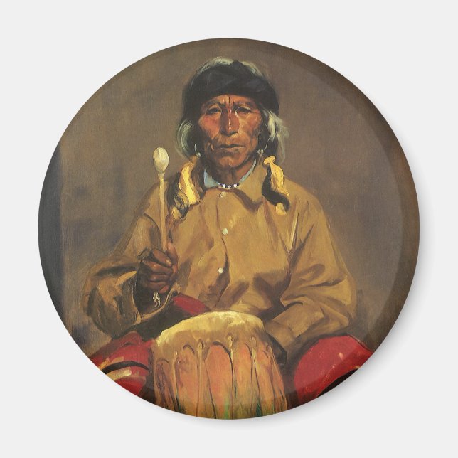 Porträtt av Dieguito Roybal av Robert Henri Magnet (Framsidan)