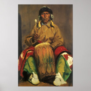 Porträtt av Dieguito Roybal av Robert Henri Poster