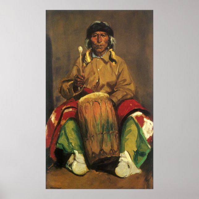 Porträtt av Dieguito Roybal av Robert Henri Poster (Framsidan)
