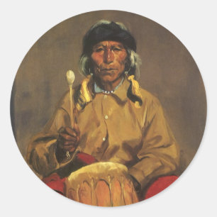 Porträtt av Dieguito Roybal av Robert Henri Runt Klistermärke