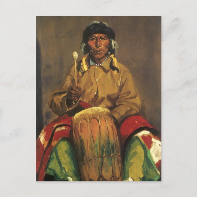 Porträtt av Dieguito Roybal av Robert Henri Vykort (Framsida)