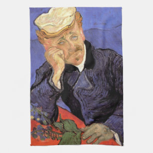 Porträtt av doktor Gachet av Vincent van Gogh Kökshandduk
