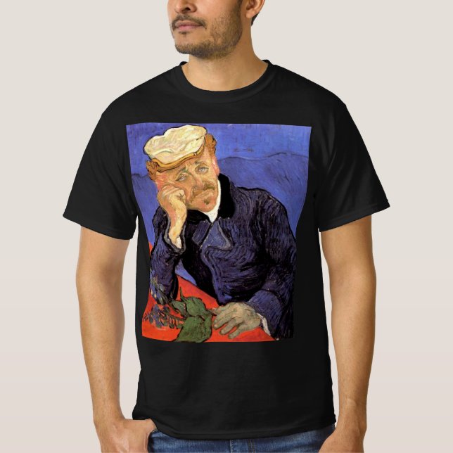 Porträtt av doktor Gachet av Vincent van Gogh T Shirt (Framsida)