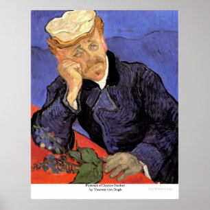 Porträtt av doktorn Gachet av Vincent Van Gogh Poster
